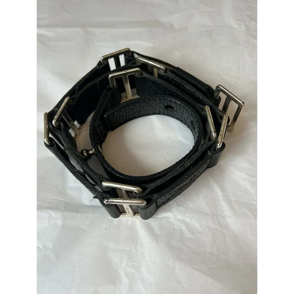 Black Belt with Silver Buckles